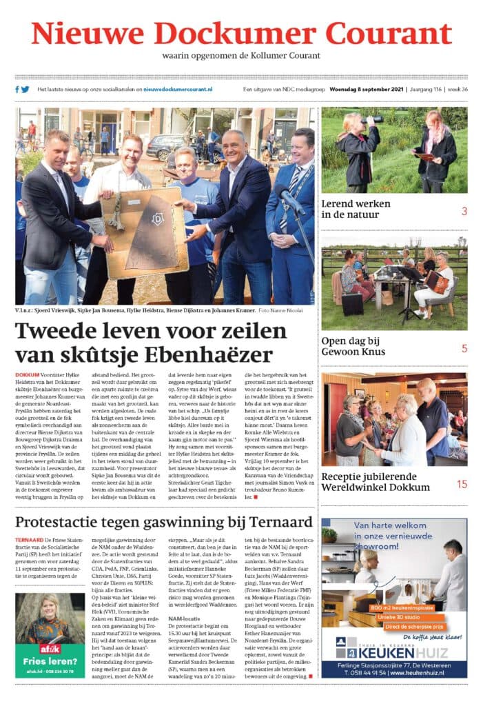 Artikel in de Nieuwe Dockumer Courant